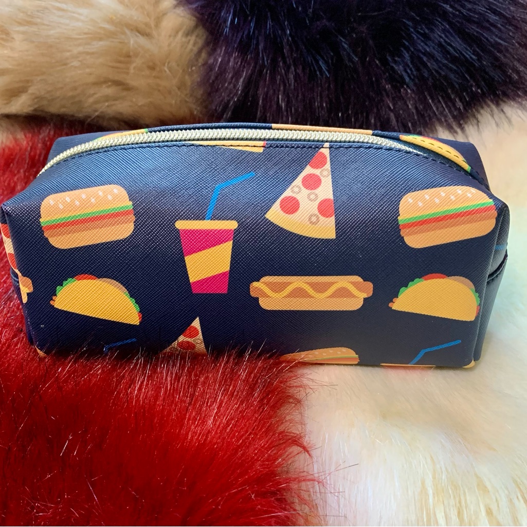 Dabney Lee Hot Dog Print Cosmetic Pouch Good Condition#Le3